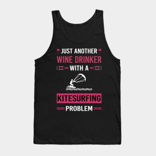 Wine Drinker Kitesurfing Kitesurf Kitesurfer Tank Top